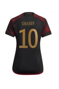 Saksa Serge Gnabry #10 Jalkapallovaatteet Naisten Vieraspaita MM-kisat 2022 Lyhythihainen